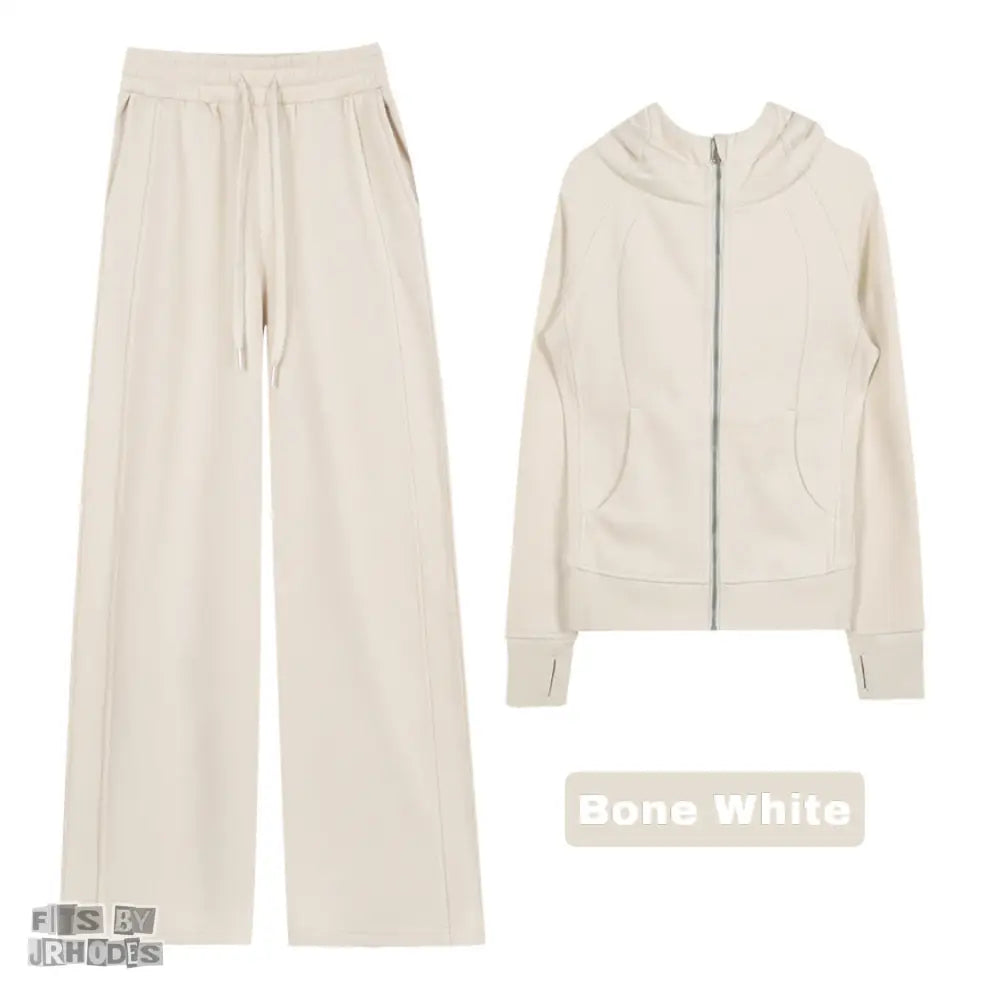 Scuba Full-Zip Hoodie set Small/2 / Bone White