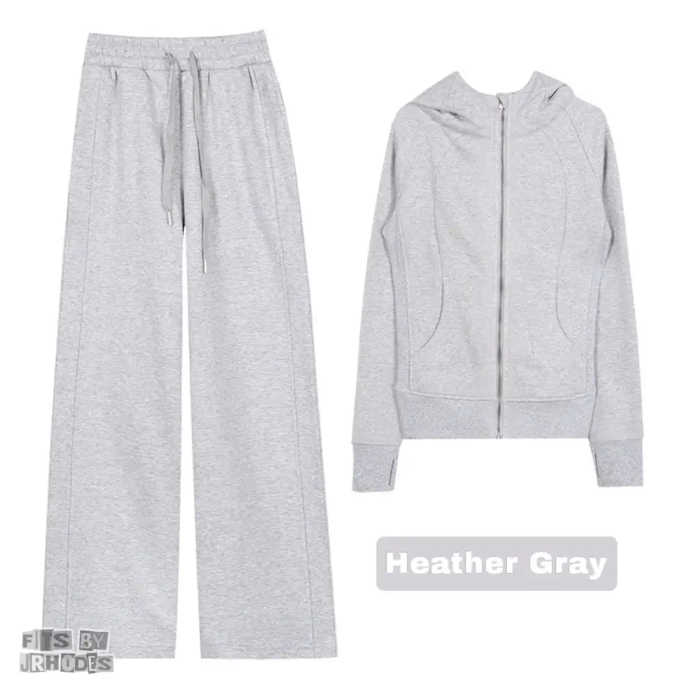 Scuba Full-Zip Hoodie set Small/2 / Heather Gray