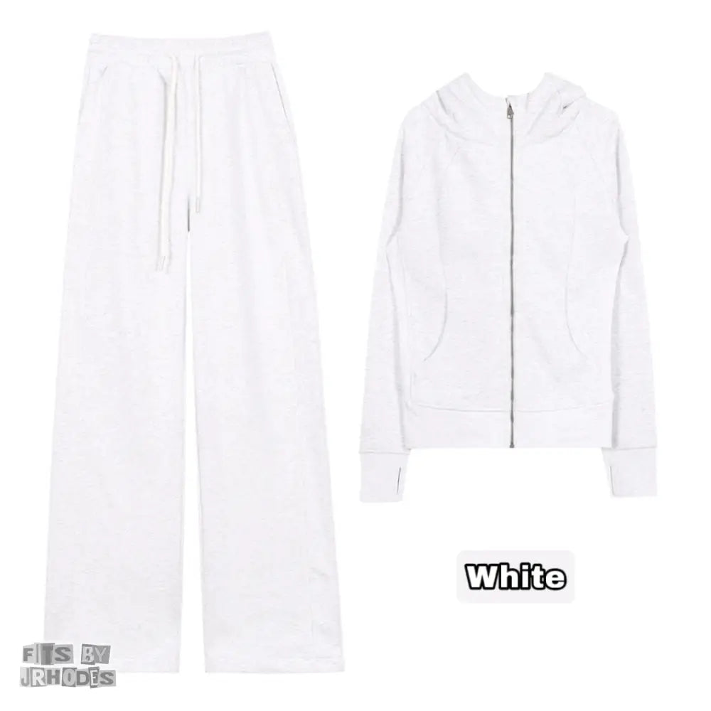 Scuba Full-Zip Hoodie set Small/2 / White