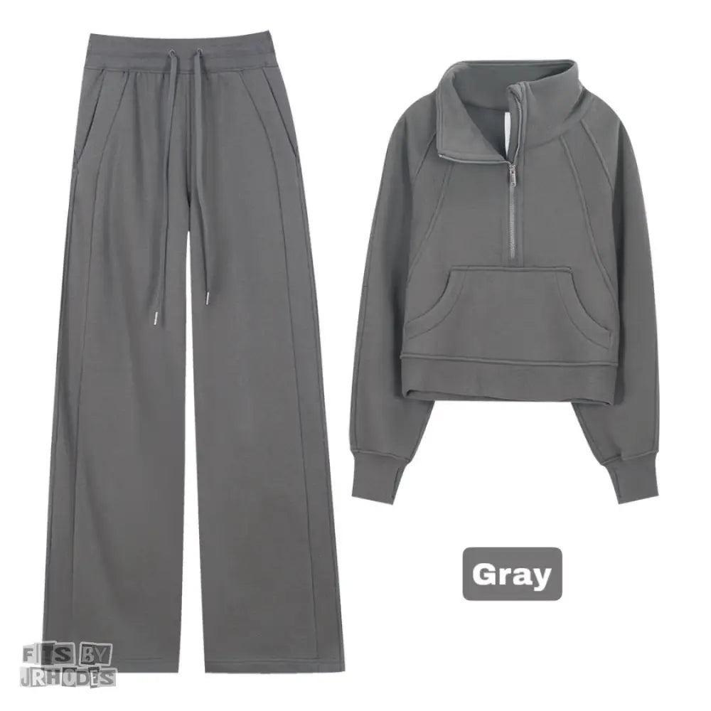Scuba Funnel-Neck Halfzip set Small/2 / Gray