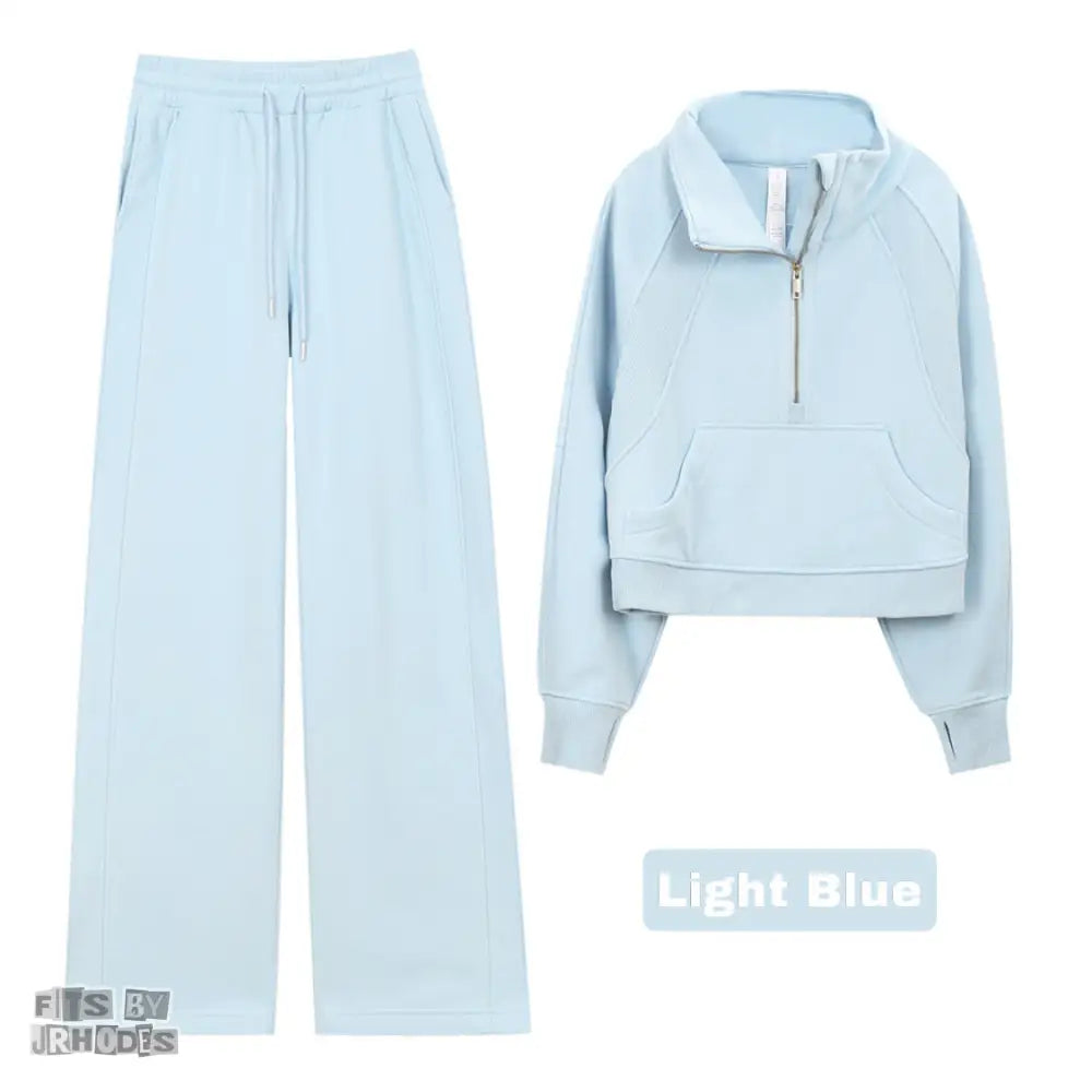 Scuba Funnel-Neck Halfzip set Small/2 / Light Blue