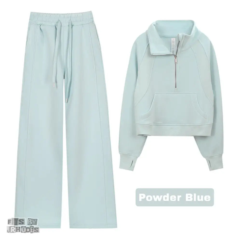 Scuba Funnel-Neck Halfzip set Small/2 / Powder Blue