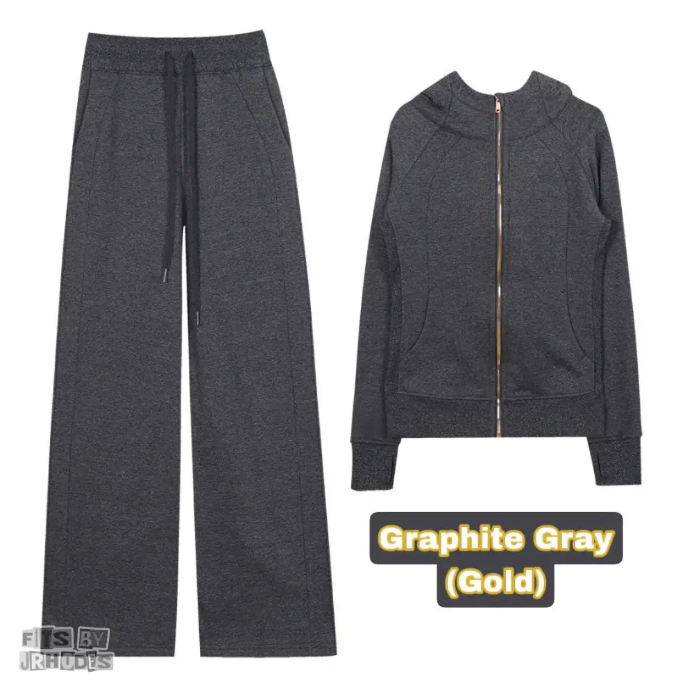 Scuba (GOLD) Full-Zip Hoodie set Small/2 / Graphite Gray