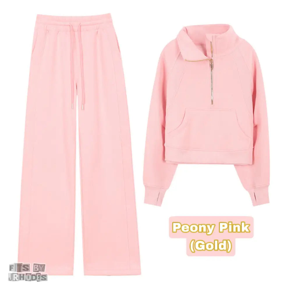 Scuba (GOLD) Funnel-Neck Halfzip set Small/2 / Peony Pink